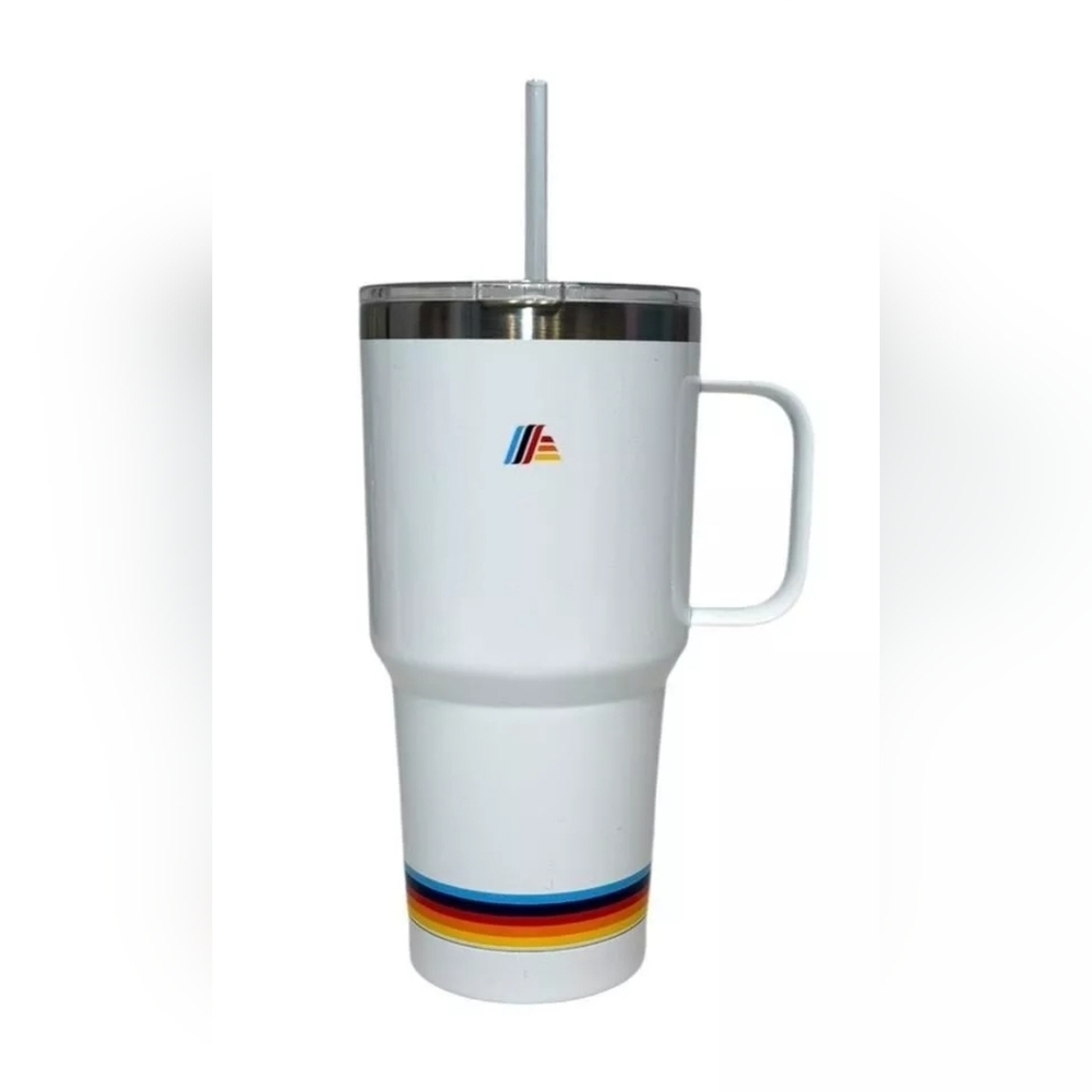 Aldi Gear 2024 White Stainless Steel Tumbler Travel Mug 28oz Limited Edition